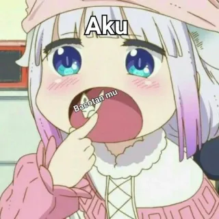 🥰 86a79075 Aku
Bacotan mu Anime, Cartone animato, Carino, Meme, Divertente whatsapp sticker
