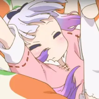 ☁️ bbfbd36d อนิเมะ, น่ารัก, นอนหลับ, การ์ตูน, ผู้หญิง telegram sticker