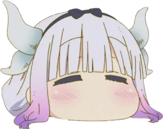 😴 23020a29 Kanna Kamui Miss Kobayashi's Dragon Maid Anime, Draak, Schattig, Kanna, Kanna Kamui telegram sticker