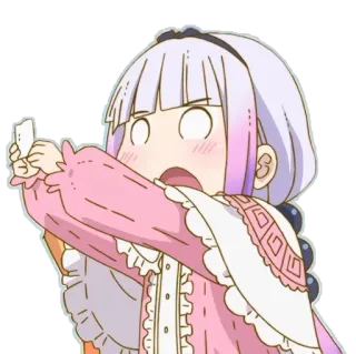 😳 73dc1f40 Kanna Kamui Miss Kobayashi's Dragon Maid Anime, Draak, Schattig, Kanna, Kanna Kamui telegram sticker