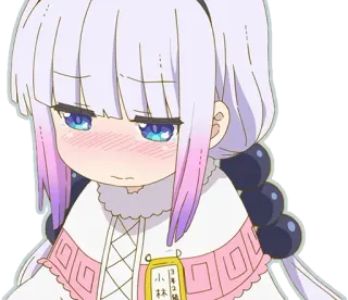 😢 a04de6af Kanna Kamui Miss Kobayashi's Dragon Maid Anime, Draak, Schattig, Kanna, Kanna Kamui, Miss Kobayashi's Dragon Maid telegram sticker