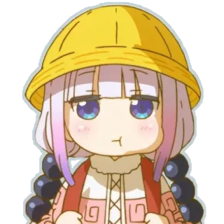 😚 a0d85838 Kanna Kamui Miss Kobayashi's Dragon Maid Anime, Schattig, Kanna, Chibi, Kanna Kamui, Dragon Maid telegram sticker