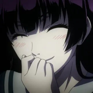 🕷 49acc3cd Anime, Mädchen, lächelnd, süß, dunkles Haar whatsapp sticker