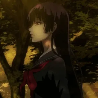 🕸 6b751e8f Anime, Mädchen, Schuluniform, Dunkles Haar whatsapp sticker