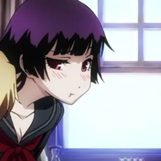 🥀 930be0f6 Anime, Mädchen, Schuluniform, Süß, Erröten, Cartoon whatsapp sticker