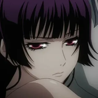 🕷 b137871c Anime, Frau, Charakter, lila Haare whatsapp sticker