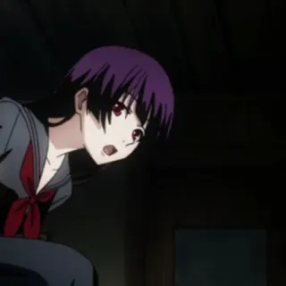 🥀 e4ae87db Yuri Nakamura Angel Beats! Anime, Mädchen, Schuluniform, lila Haare, Yuri Nakamura whatsapp sticker