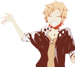 😂 830b37aa アニメ, マンガ, キャラクター, 笑顔, 幸せ telegram sticker