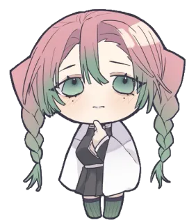 💖 3a65261d Mitsuri Kanroji Demon Slayer Anime, Chibi, Imut, Gadis, Demon Slayer telegram sticker