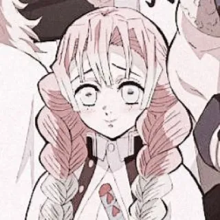 🧺 3955b1eb Mitsuri Kanroji Demon Slayer 动漫, 鬼灭之刃, 甘露寺蜜璃, 柱, 恋柱 telegram sticker