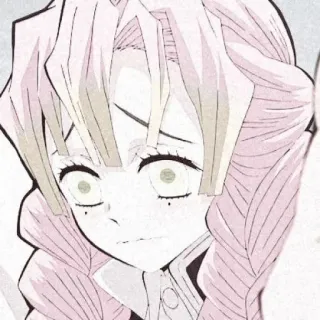 🧺 58cb2df7 Mitsuri Kanroji Demon Slayer 动漫, 漫画, 鬼灭之刃, 甘露寺蜜璃, 恋柱, 角色, 插画 telegram sticker