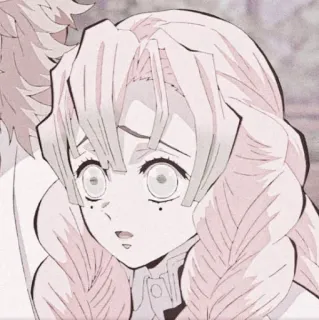 🌸 5aafe481 Mitsuri Kanroji Demon Slayer 动漫, 鬼灭之刃, 甘露寺蜜璃, 柱, 恋柱, 粉丝创作, 卡哇伊 telegram sticker