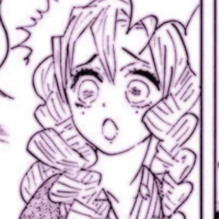 🥺 c1771083 Mitsuri Kanroji Demon Slayer Anime, Manga, Demon Slayer, Mitsuri Kanroji, Choqué, Surpris telegram sticker