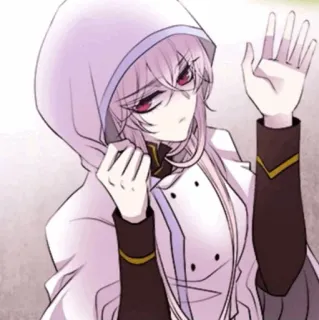 🌙 13714f93 Anime, Manga, Personage, Hoodie, Paars haar, Illustratie telegram sticker