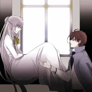 🌙 18c1ef83 Anime, Manga, Stel, Romantiek, Raam telegram sticker