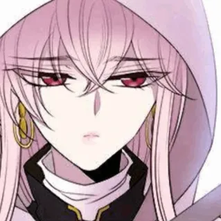 🥀 6f73f5df vrouw, anime, roze haar, lang haar, hoodie/capuchon, serieus, portret telegram sticker