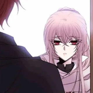 🥀 6f7b6077 Anime, Manga, Personage, Vrouw, Roze haar, Rode ogen telegram sticker