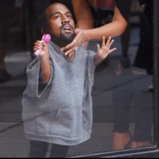🧪 1ab88d2a Kanye West канье, вест, знаменитость, миниатюра, смешной whatsapp sticker
