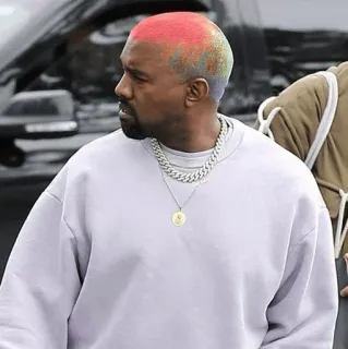 🧪 c1fabc40 Kanye West знаменитость, рэпер, музыка, мода, волосы whatsapp sticker