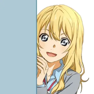 🙂 4b2de1ca anime, girl, blonde, character telegram sticker