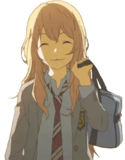 🙂 d2f71336 Kaori Miyazono Your Lie in April anime, girl, school uniform, character, kaori miyazono, your lie in april telegram sticker