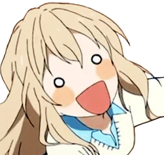🙂 ea40d7c2 Kaori Miyazono Your Lie in April anime, character, illustration, manga, art telegram sticker
