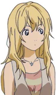 🙂 ed7c8851 Kaori Miyazono Your Lie in April anime, character, girl, Kaori Miyazono, Your Lie in April telegram sticker