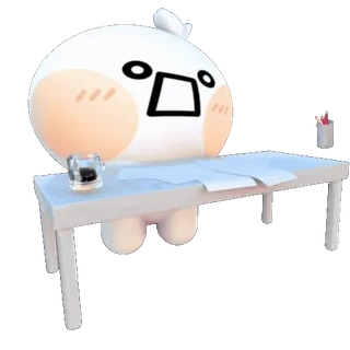 😡 52f75919 cartoon, office, desk, kawaii, cute, character, illustration telegram sticker