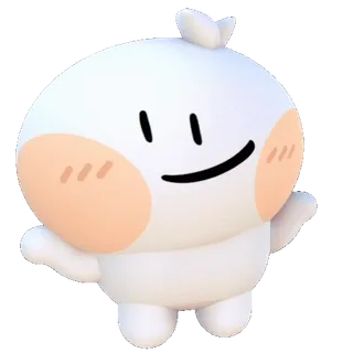 🤷‍♂️ a02e6760 cute, kawaii, white, cartoon, chibi, blob, character telegram sticker