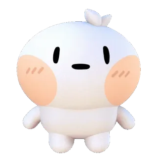 😵 bf61b1f3 cute, kawaii, cartoon, character, white, simple, round telegram sticker