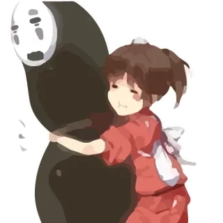 🤗 08e702eb Chihiro Spirited Away унесённые призраками, аниме, тихиро, безликий, хаяо миядзаки, ghibli telegram sticker