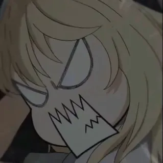 🎻 4cf77466 อนิเมะ, โกรธ, ผมบลอนด์, เซ็ง telegram sticker