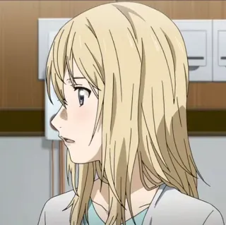 🎻 53af212c Kaori Miyazono Your Lie in April อนิเมะ, ผู้หญิง, ผมบลอนด์, หน้าด้านข้าง, ตัวละคร, คาโอริ มิยาโซโนะ, Your Lie in April telegram sticker