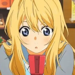 🎻 bef98252 อนิเมะ, ผู้หญิง, น่ารัก, ผมบลอนด์, ประหลาดใจ, โทรศัพท์ telegram sticker