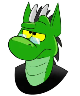 😒 a25b9850 rồng, hoạt hình, furry, xanh lá cây, kính, anthro, động vật telegram sticker