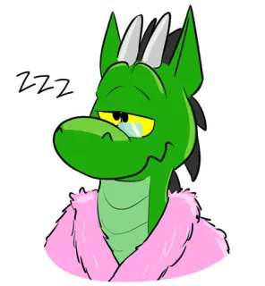 😴 c41d148d ZZZ rồng, ngủ, hoạt hình, dễ thương, lười biếng, thư giãn, xanh lá cây telegram sticker