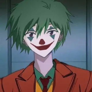 🤡 cc9c6551 Joker clown, anime, villain, meme, funny telegram sticker