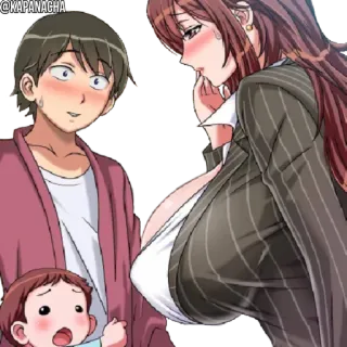 ☺️ 8599ef7a Anime, Frau, Junge, Kind, Cartoon telegram sticker