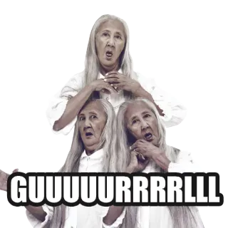 👯 0e3305a3 GUUUUURRRRLLL Meme, Nenek, Wanita tua, Reaksi, Lucu whatsapp sticker