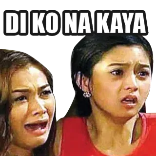 🤕 879ee875 DI KO NA KAYA Filipina, Meme, Reaksi, Menangis, Sedih whatsapp sticker