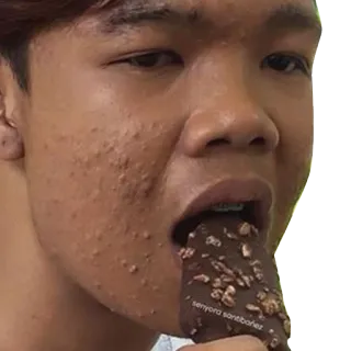 🌚 be50bc08 senyora santibañez cokelat, makanan, es krim, makanan penutup, camilan, manis whatsapp sticker