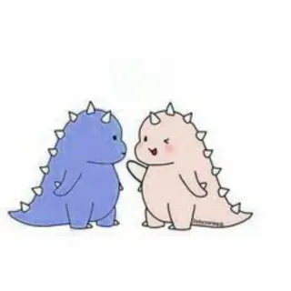 🤍 dba64a68 динозавр, милый, мультфильм, животное, иллюстрация, наклейка telegram sticker