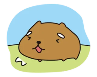 😣 0b3a40e4 水豚, 可爱, 动物, 贴纸, 卡通, 哺乳动物 telegram sticker