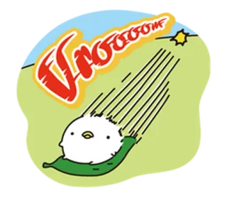 😆 88db30b7 Vroooooom 卡通, 小鸡, 飞行, 呜, 可爱, 动物 telegram sticker
