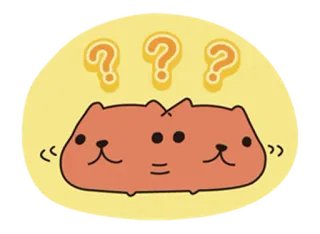 😲 8ac5a462 猫, 可爱, 问题, 思考, 卡通, 贴纸, 困惑 telegram sticker