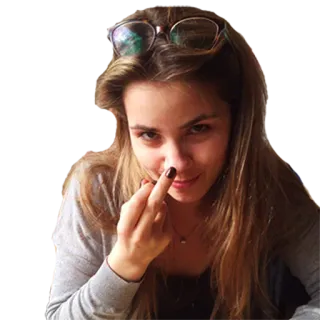 😁 37a808c1 Stinkefinger, Geste, Frau, beleidigend telegram sticker