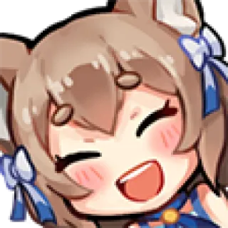 ☺️ 2e852336 Аниме, Каваий, Милый, Мультфильм, Наклейка, Счастливый, Ушки telegram sticker