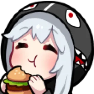 🥪 efbb50c3 Аниме, Витюбер, Милый, Еда, Бургер telegram sticker