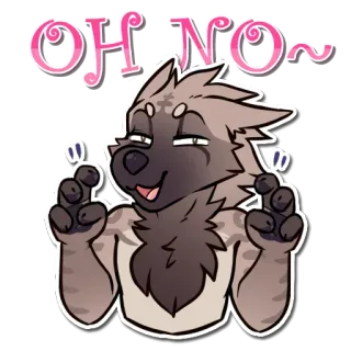 ⏸ 3eb91502 OH NO~ hoạt hình, động vật, biểu cảm, lo lắng, ôi không, lông xù telegram sticker