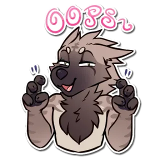 Shekh Hyena by @KeaveMind telegram stickers